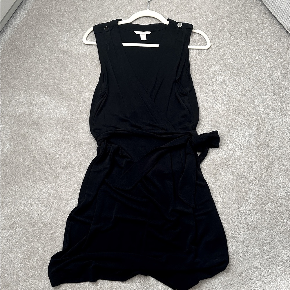 Banana Republic Black Sleeveless Wrap Dress